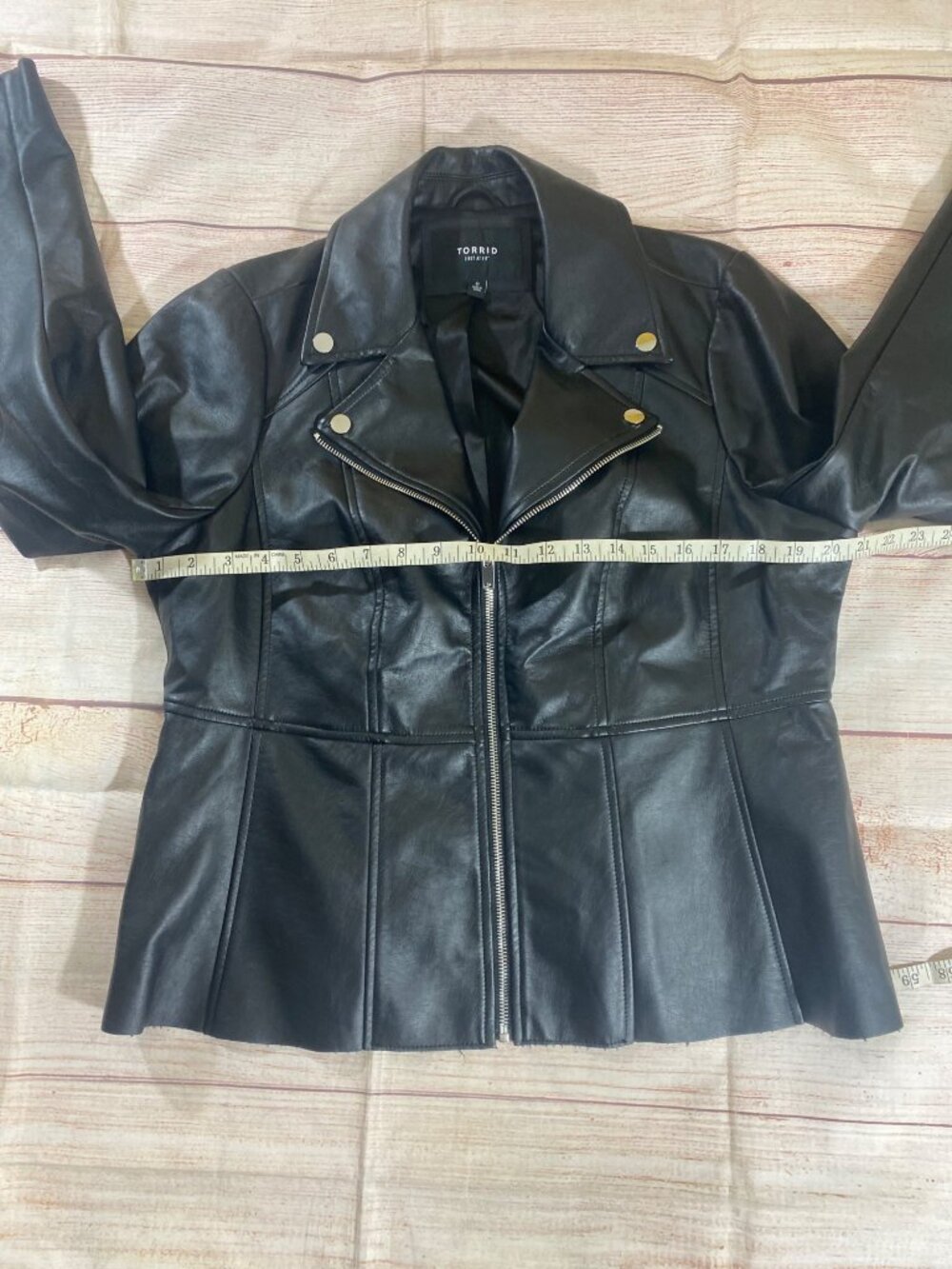 Torrid Women's Black Faux Leather Full Zip Jacket - 0 (Medium) - Picture 7 of 13